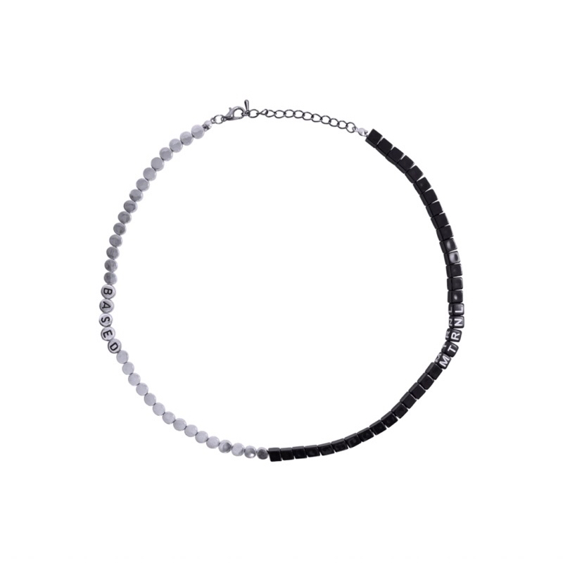 BASEDCLUB X MATERNAL DISASTER - Logic Necklaces Kalung Hitam silver