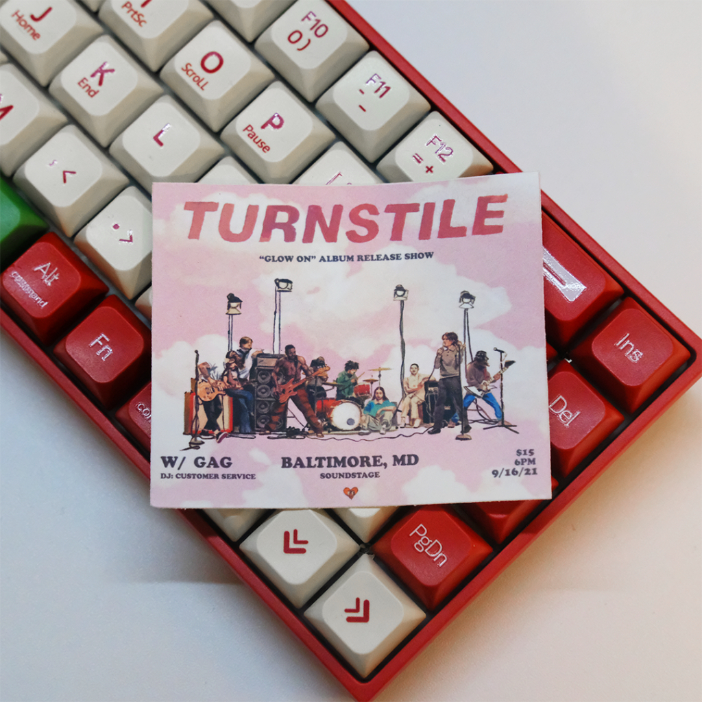 

STICKER TURNSTILE GLOW ON ALBUM RELEASE NOW