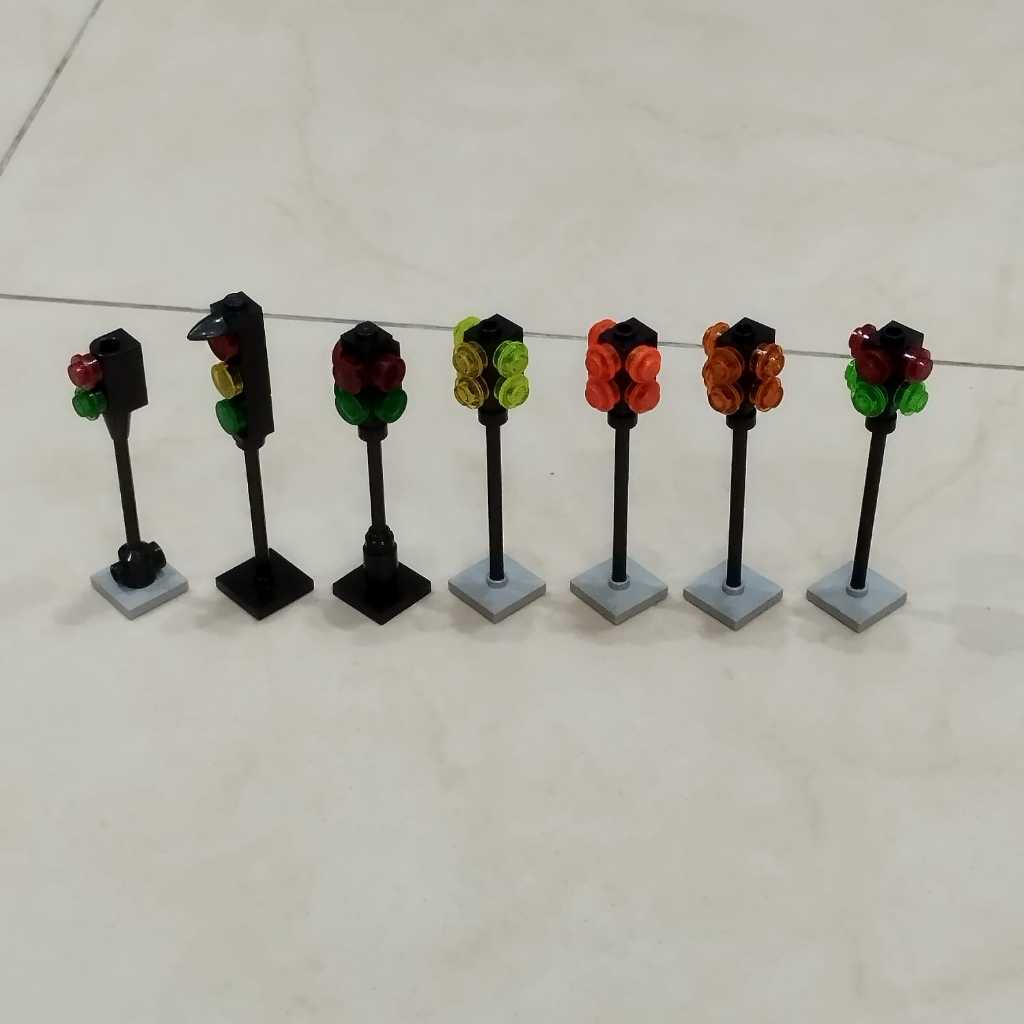 Lego CITY MOC Lamp Lampu Traffic Light. Ori Original asli