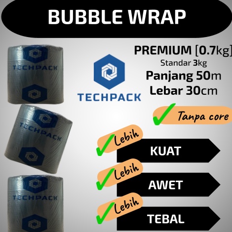 

KI3 Plastik Bubble Wrap Roll Hitam 3 cm x 5 m Premium Tebal 3cm x 5m TECACK Babel Bubblewrap Buble