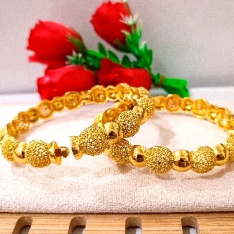 GELANG TANGAN WANITA TITANIUM KERONCONG DUBAI MEWAH LAPIS EMAS24K