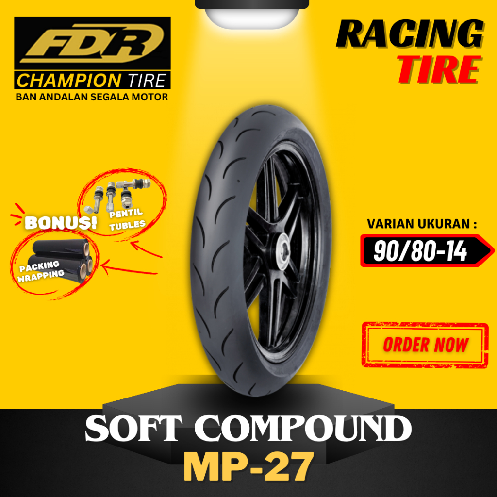 [READY COD] BAN FDR SOFT COMP SPORT MP27 90/80-14 / BAN RACING FDR MP27 TUBLES / SOFT COMPOUND MP27