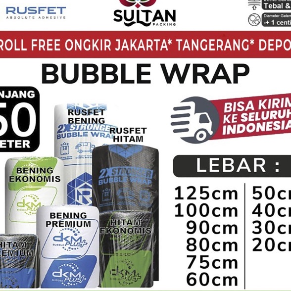 

KF7 PLASTIK BUBBLE WRAP 125CM X 5M BUBBLE WRAP DKM PLUS PREMIUM