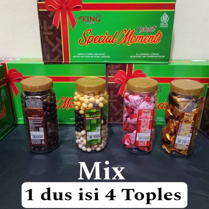 

LUAR BIASA dking Coklat Almond Spesial moments isi 4 Toples Coklat mix