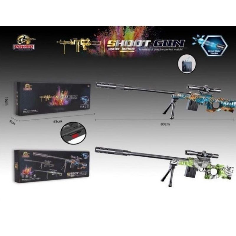 Mainan anak shoot gun water bombs 559-3 tembakan water gel gun plastik