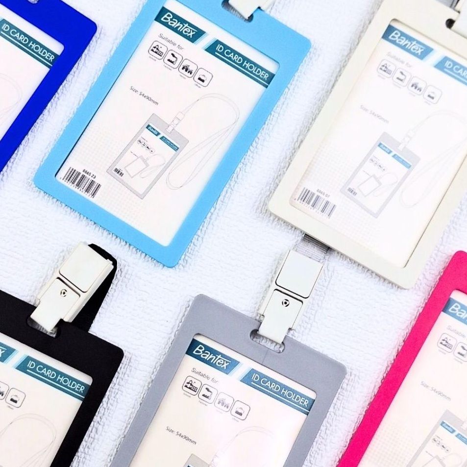 

Gratis Pengiriman Bantex ID Card Holder Series With Clip Portrait TALI MIKA 8866 LANYARD NAME TAG