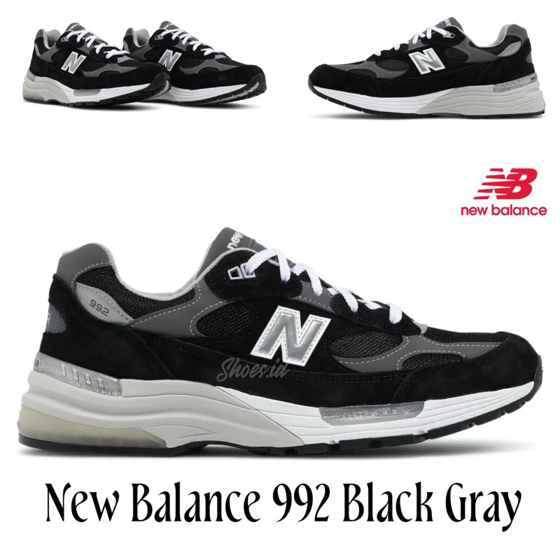 New Balance 992 Black White