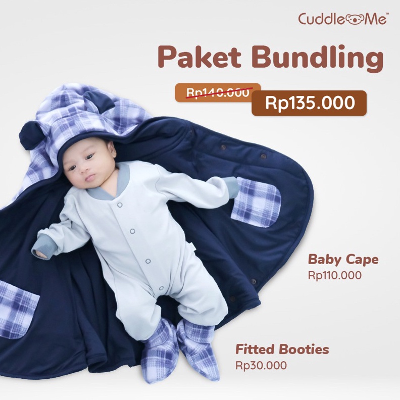 ART A5L8 Paket Hemat Babycape booties Cuddle Me Sepatu Jaket Bayi