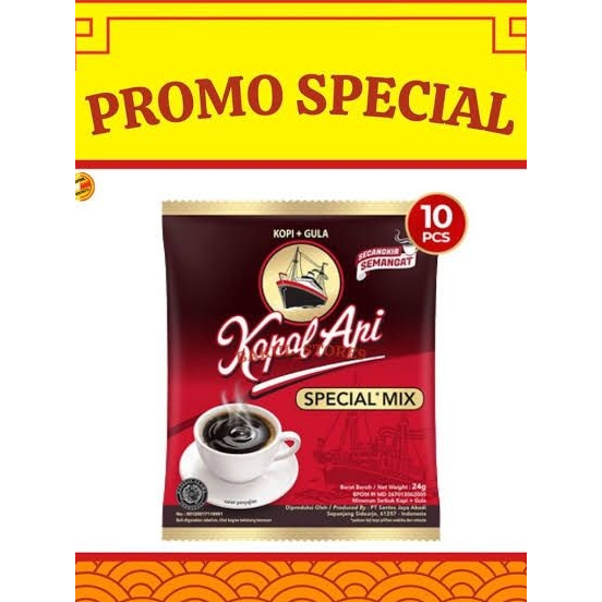 

KOPI KAPAL API SPECIAL MIX 23g 10 SACHET GRATIS 1