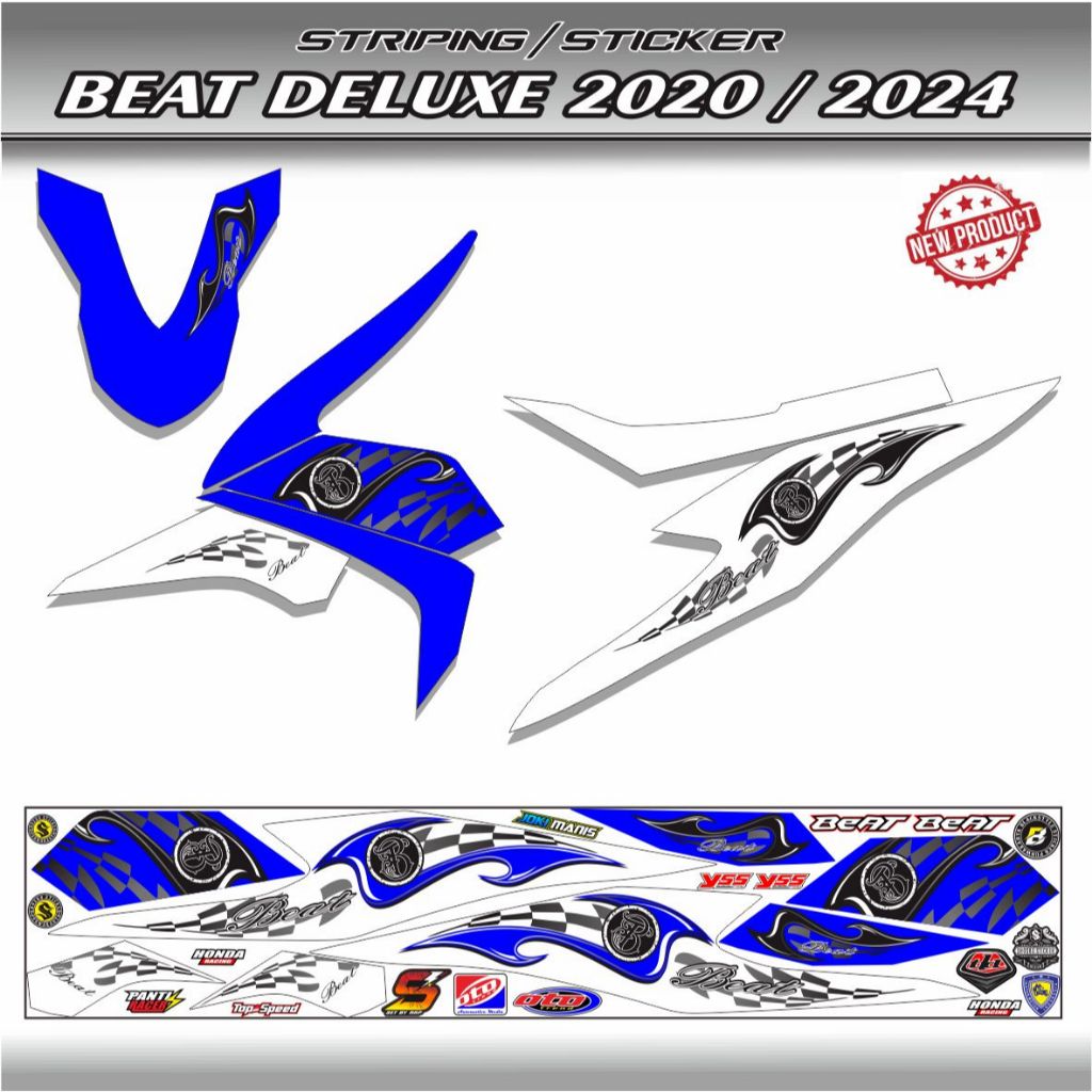STIKER BEAT ISS DELUXE 2020 STRIPING HONDA BEAT BARU CBS DELUXE 2021 / 2023