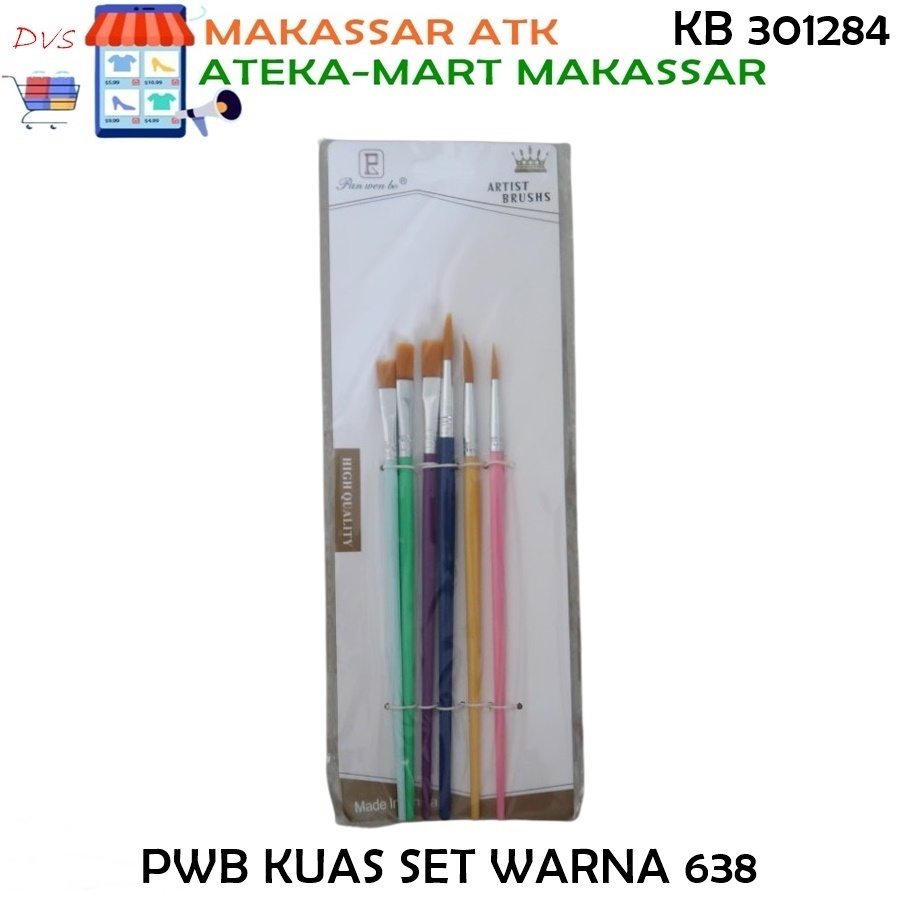 

[1SET/6PCS] PWB KUAS LUKIS SET WARNA 638 BRUSH