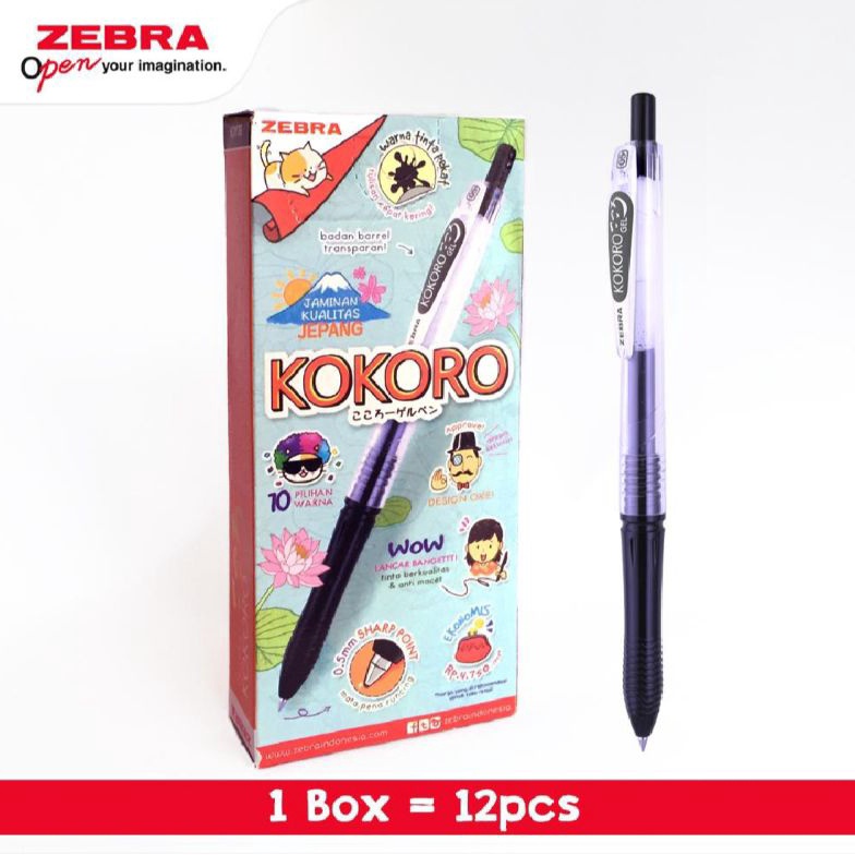 

ART Q9B8 PULPEN ZEBRA KOKORO 5 mm 12 Pcs
