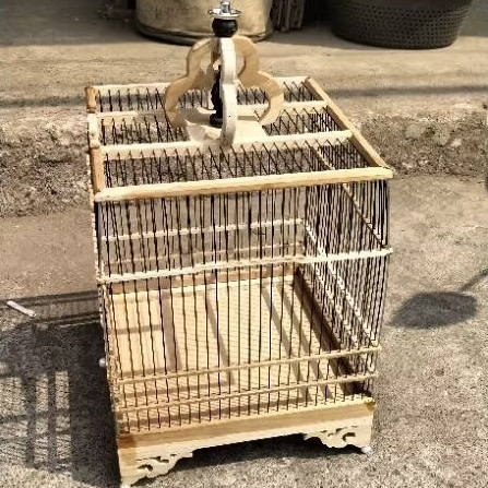 SANGKAR CUNGKOK KOTAK 30X30 KAYU JATI AMBRUKAN BELUM DI RAKIT