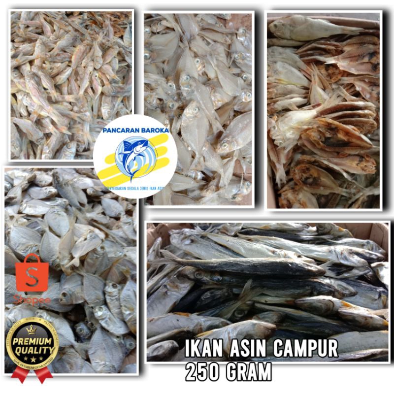 

ikan asin campur kemasan 250 gram