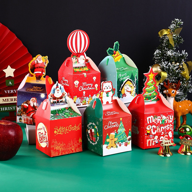 

Kotak Hampers Natal Santa On Top/ Cristmas Box Hampers/ Kotak Souvenir Gift Christmas (4 Pcs)