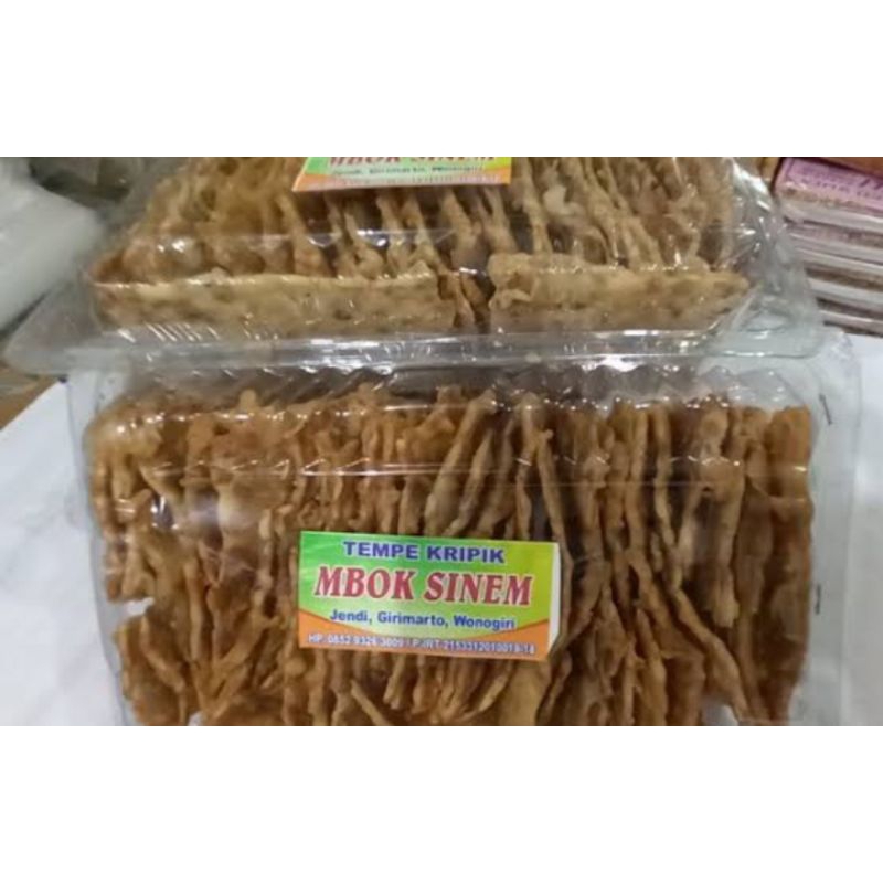 

kripik tempe mbok Sinem,Wonogiri.Sangat lezat gurih 250gr