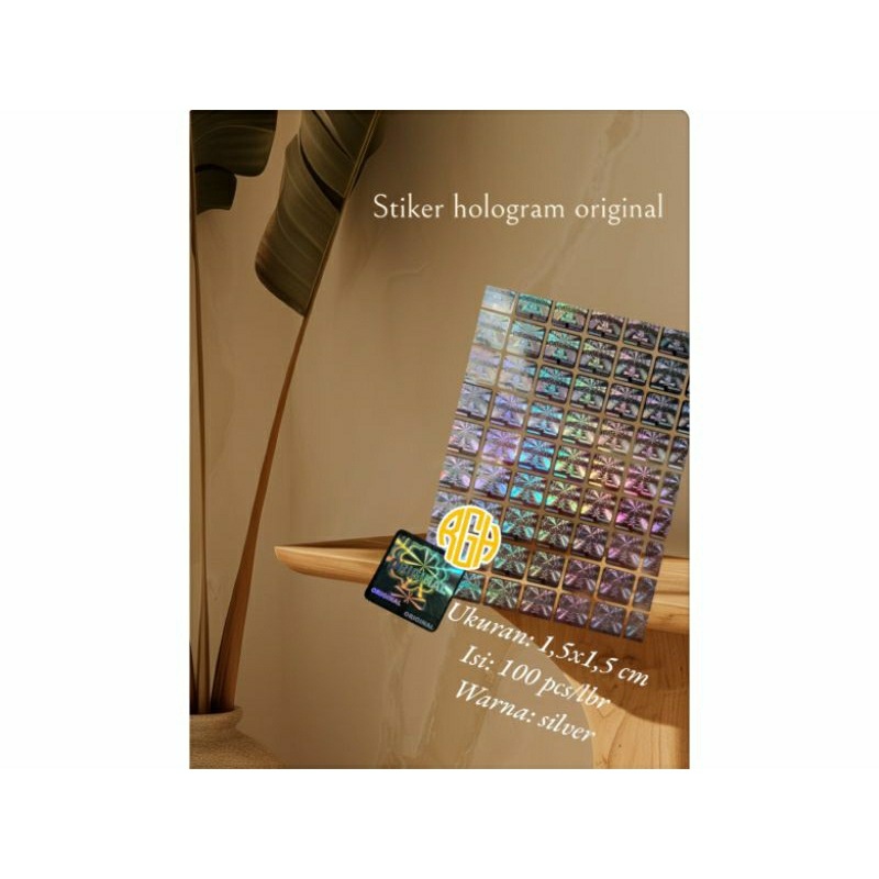 

stiker hologram original kotak 1.5 cm