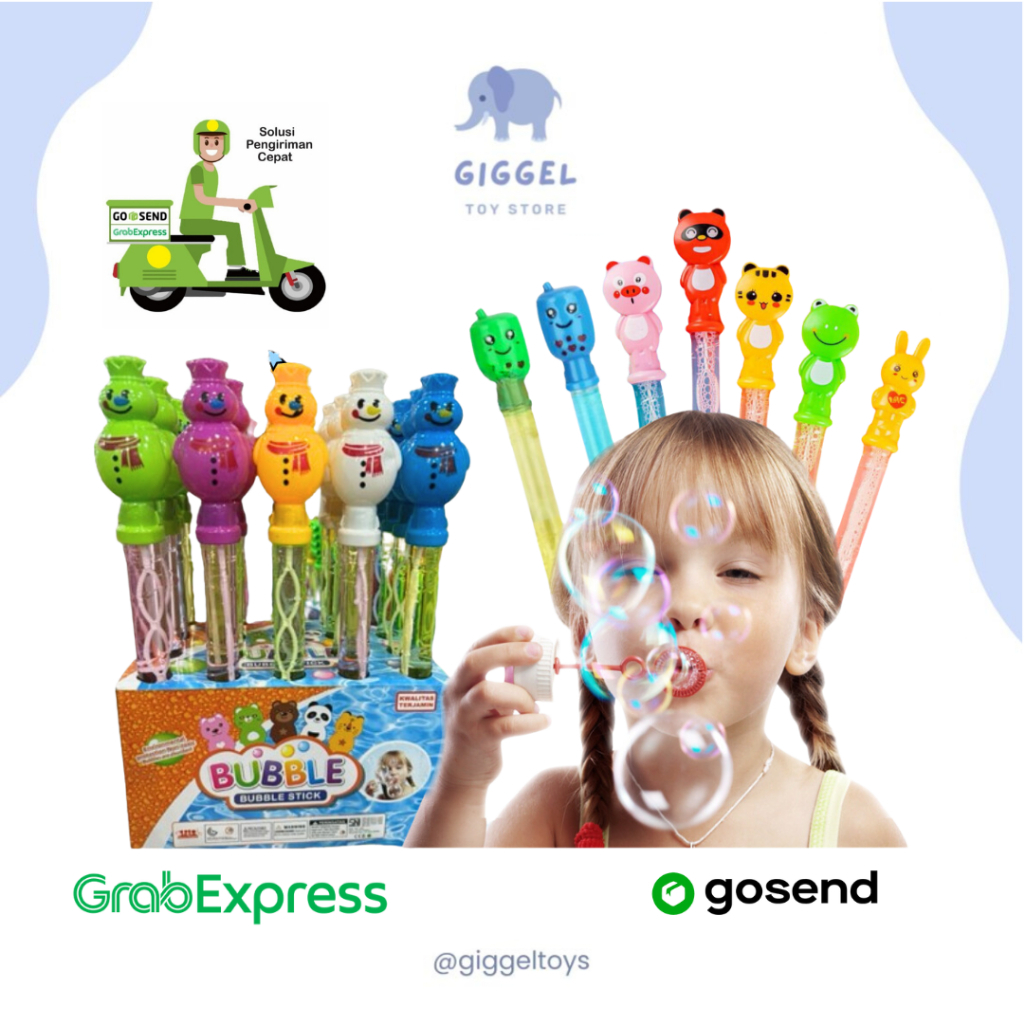 [ Giggel ] (KHUSUS OJEK INSTAN) Mainan Gelembung Stick Bubble / Bubble Sabun Stik Panjang