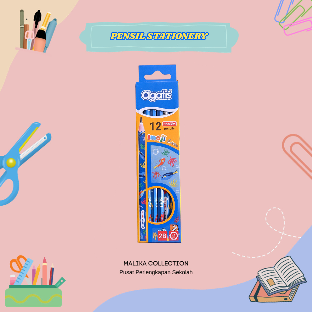 

AGATIS Stationery I Pensil Tulis I Karakter Lucu Motif Lucu Sehari-hari I Imajiku Series