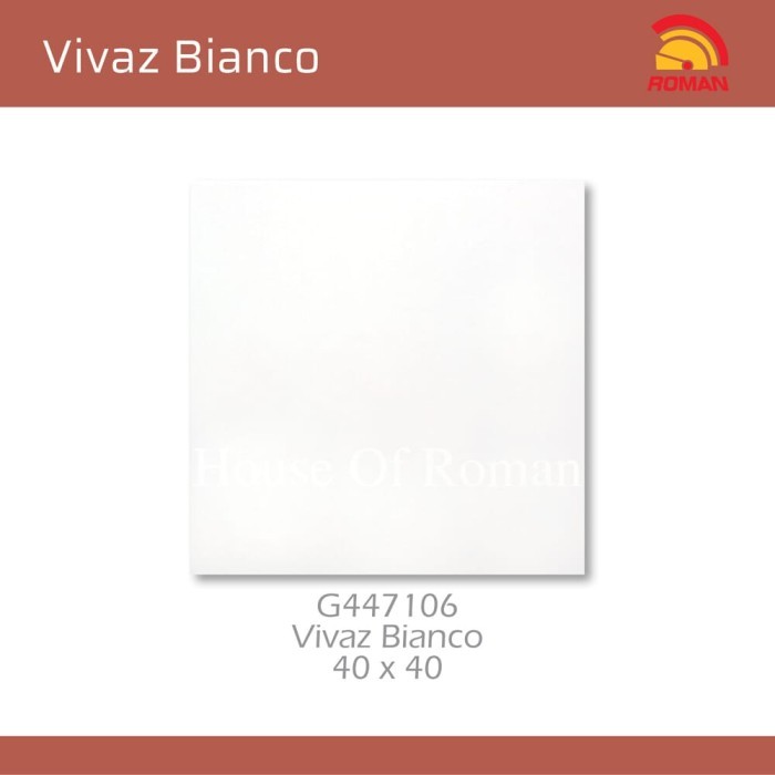 Roman Keramik Vivaz Bianco 40x40/Keramik putih 40x40 roman/keramik promo/roman G447106