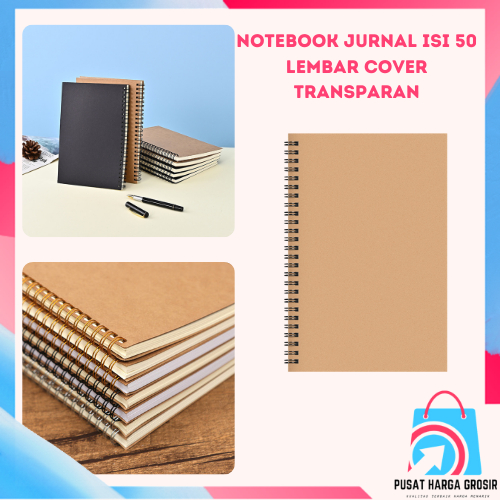 

PHG - Buku Tulis Catatan Notebook Jurnal isi 50 Lembar Cover Transparan Blank Spiral Notebook Transparant