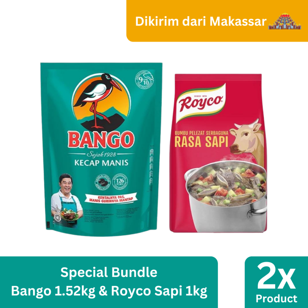 

Bango Kecap 1.5KG + Royco Sapi 1KG [Kirim dari Makassar]