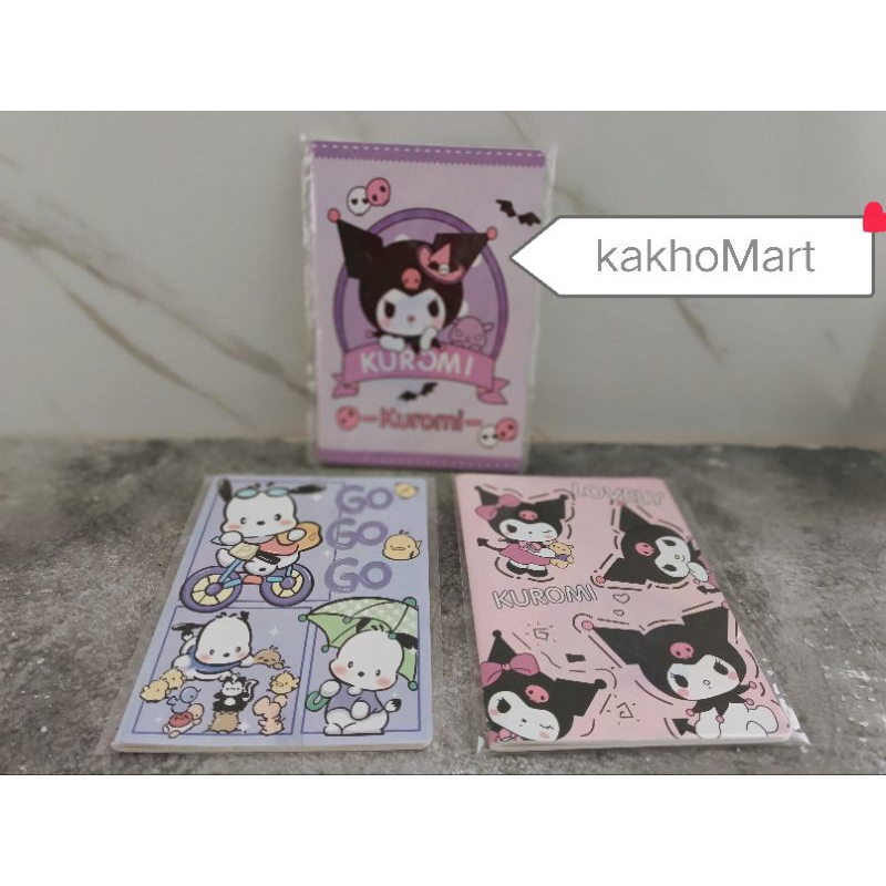 Buku tulis jahit  A5 Sanrio (kuromi, pocha)