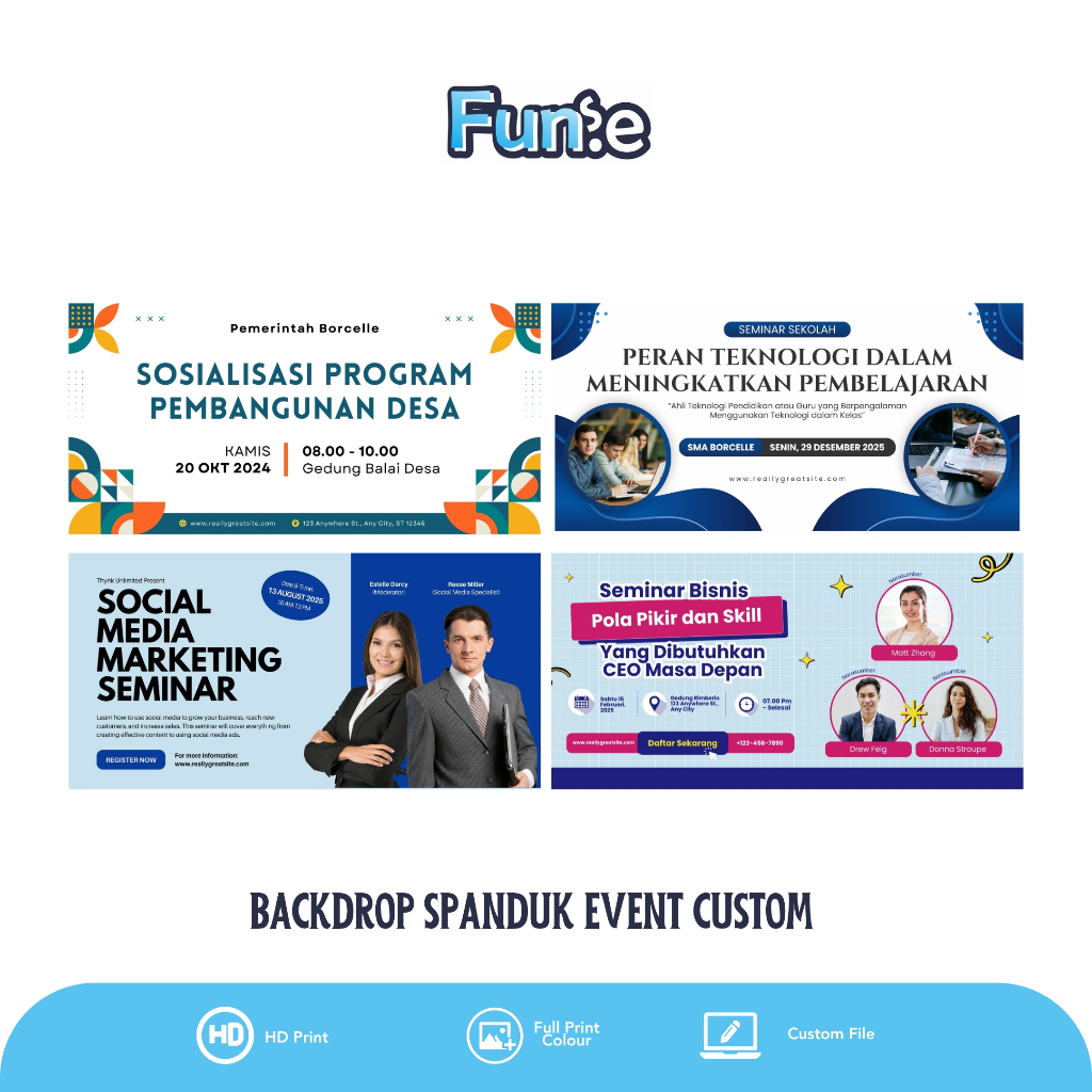 CETAK SPANDUK BACKDROP EVENT KAJIAN RAPAT KANTOR CUSTOM 3x2 4x2 4x3 6x4 FLEXY KORCHIN- FREE DESIGN