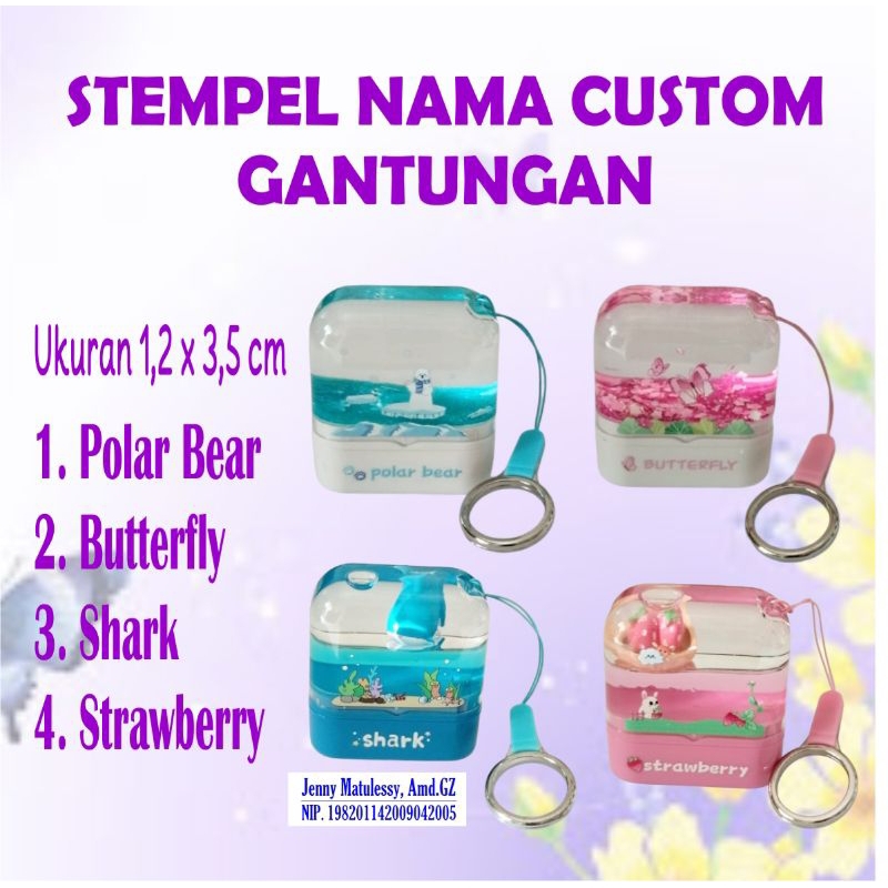 

Stempel Nama Waterstamp Custom Gantungan
