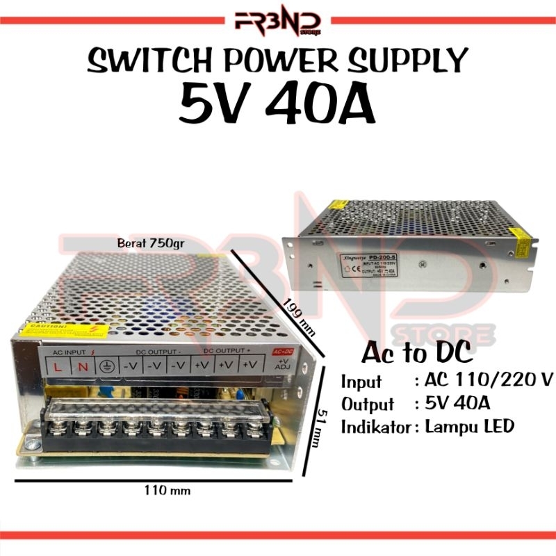 Switching Power Supply 5V 40A