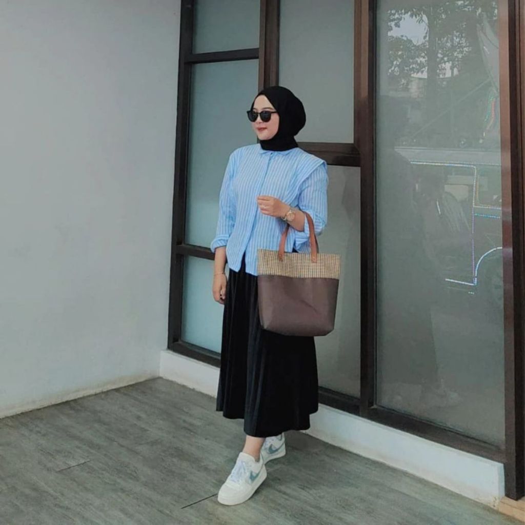 Tas Bahu Wanita Totebag Tali Kulit Sintetis