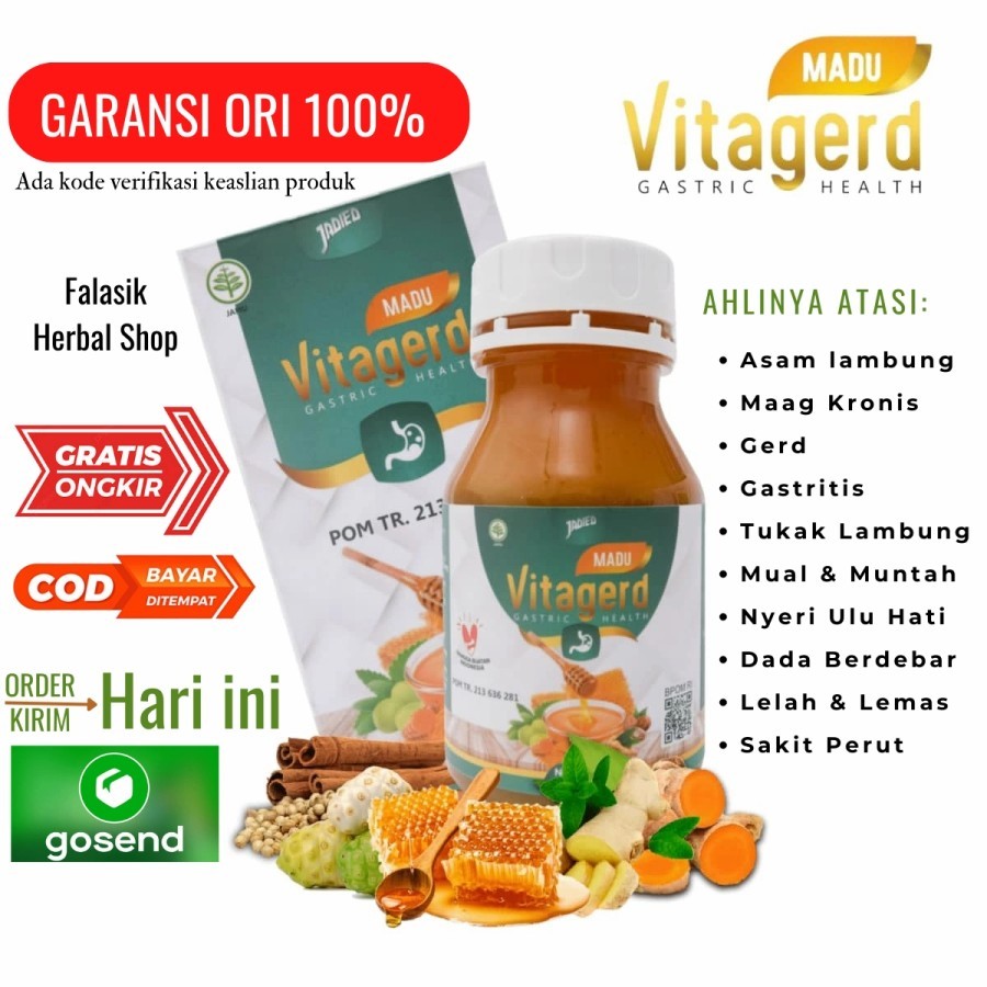 Madu VITAGERD Herbal Obat GERD dan Asam Lambung Original Asli Ori