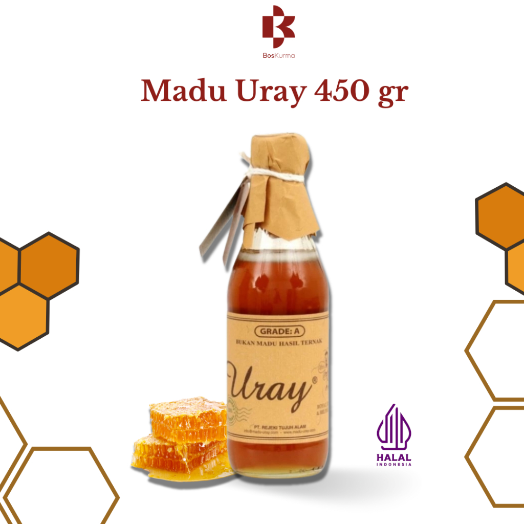 

Madu Uray 450 Gr - Raw Honey 100 % Madu Hutan Original Premium