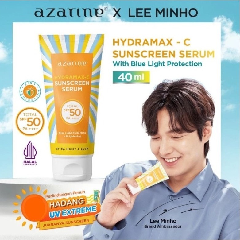 AZARINE Serum Sunscreen SPF 50 PA++++ Hydramax-c 40ml with Blue Light Protection