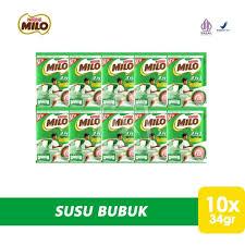 

Milo 3in1 Activ-Go Susu Cokelat Renceng 34g 1pack isi 10pack