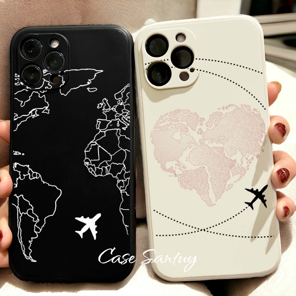 Softcase Aesthetic Couple Plane Love untuk Infinix HOT 12 12i 11 11s 10 10T 10s 9 50i 40 30 30i 20i 