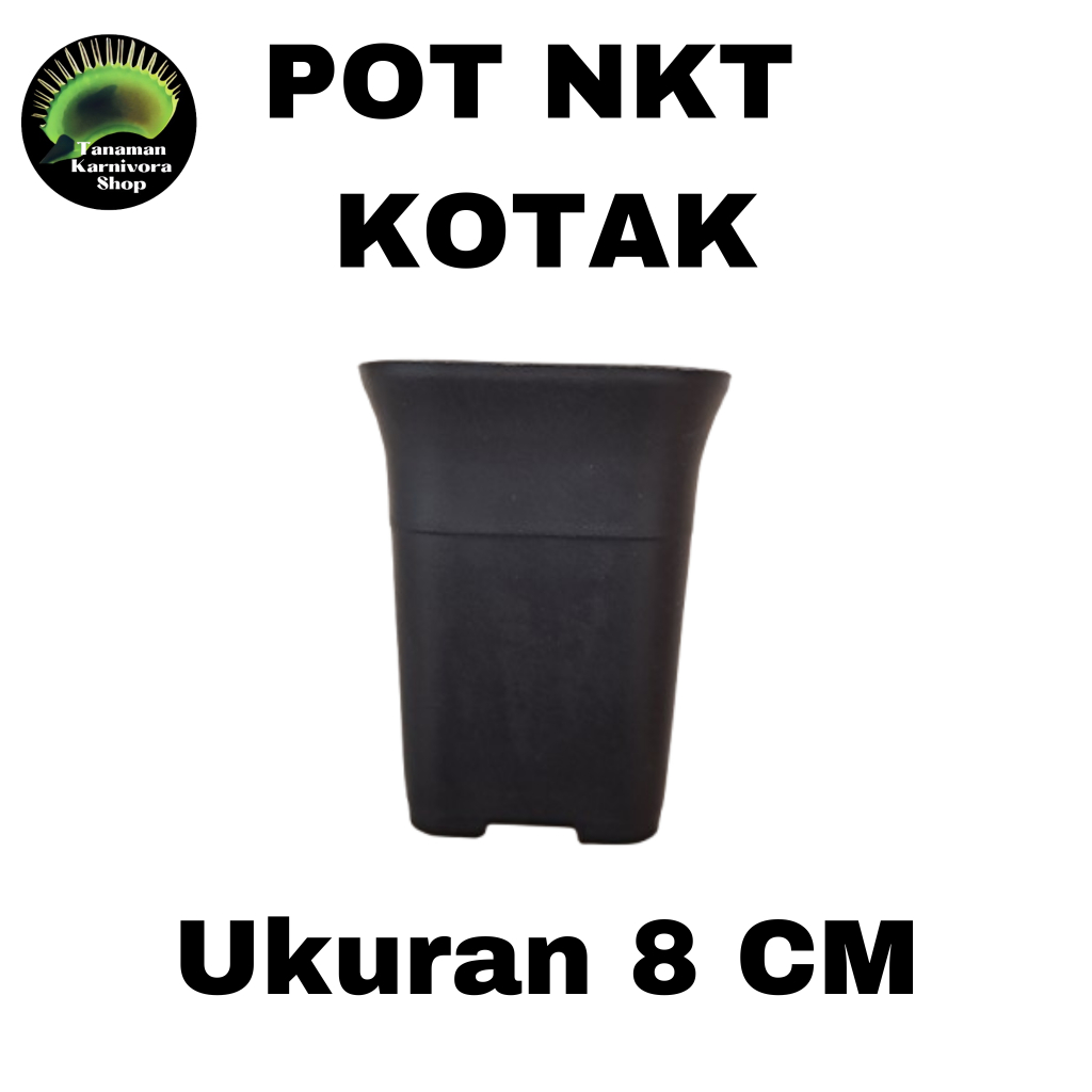 POT BUNGA/POT KOTAK 8 CM/POT NKT JUOSS HITAM/ POT HIDROPONIK TANAMAN HIAS/ POT TANAMAN KARNIVORA NEP