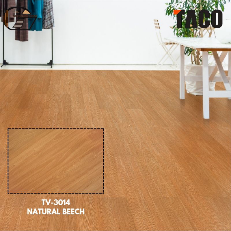 lantai vinyl TACO TV-3014 Natural beech ketebalan 3mm/box
