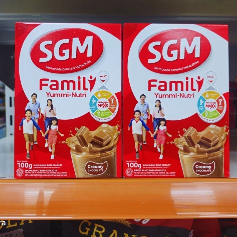 

SGM FAMILY YUMMI NUTRI SUSU BUBUK RASA COKLAT DAN VANILA 100gr