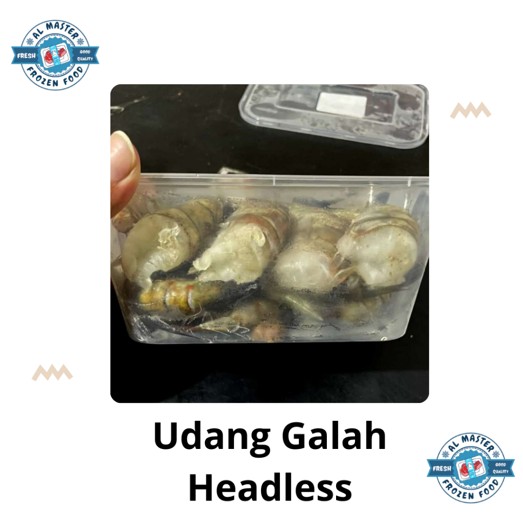 

Udang Galah Premium Headless Lepas Kepala 500grm Frozen