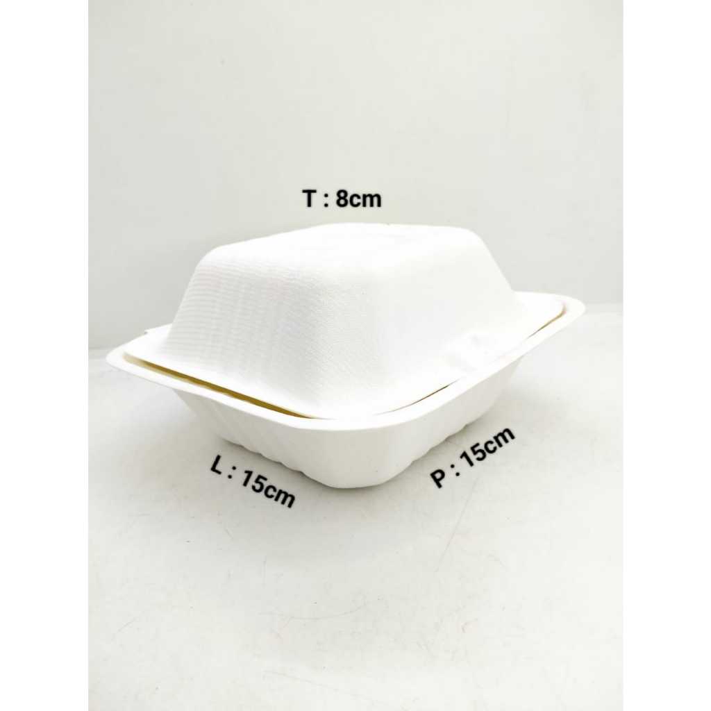 5 PCS BAGASSE MOCHI BOX 15X15X8 CM WNP