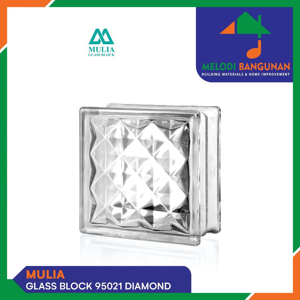 Mulia - Glass Block + Gelas Blok Diamond 95021