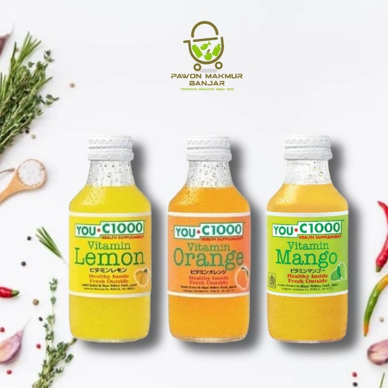 

YOU C1000 ORANGE, LEMON, & MANGGO KEMASAN BOTOL KACA 140 ML