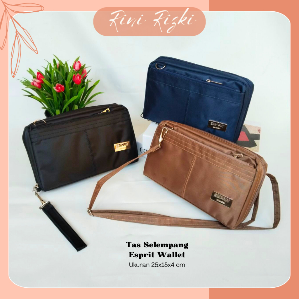 Tas Selempang Wanita Esprit Wallet Banyak Sekat