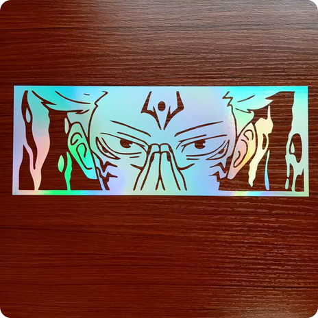 Stiker Cutting Sukuna Berbahan Hologram Memantulkan Cayaha Anti Air