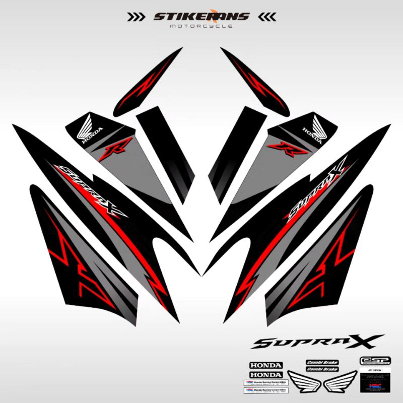 striping supra x 125 / motif 5 stiker body motor supra x 125 / batman old 125 / stiker wave 125 / su