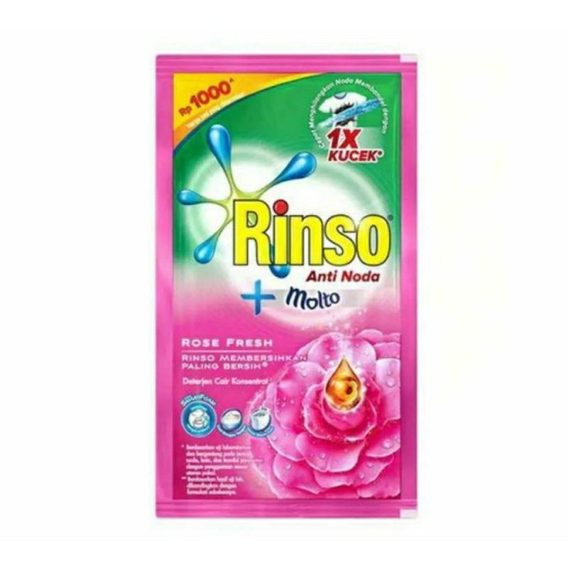 Deterjen Cair Rinso Molto Sachet | Detergen Cair Rinso Molto 6pcs