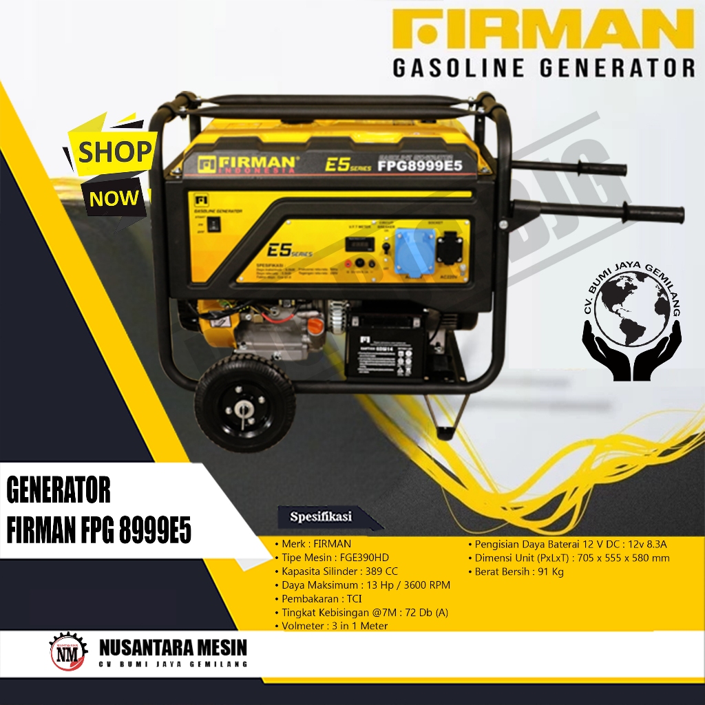 MESIN GENSET / GENERATOR FIRMAN FPG 8999E5