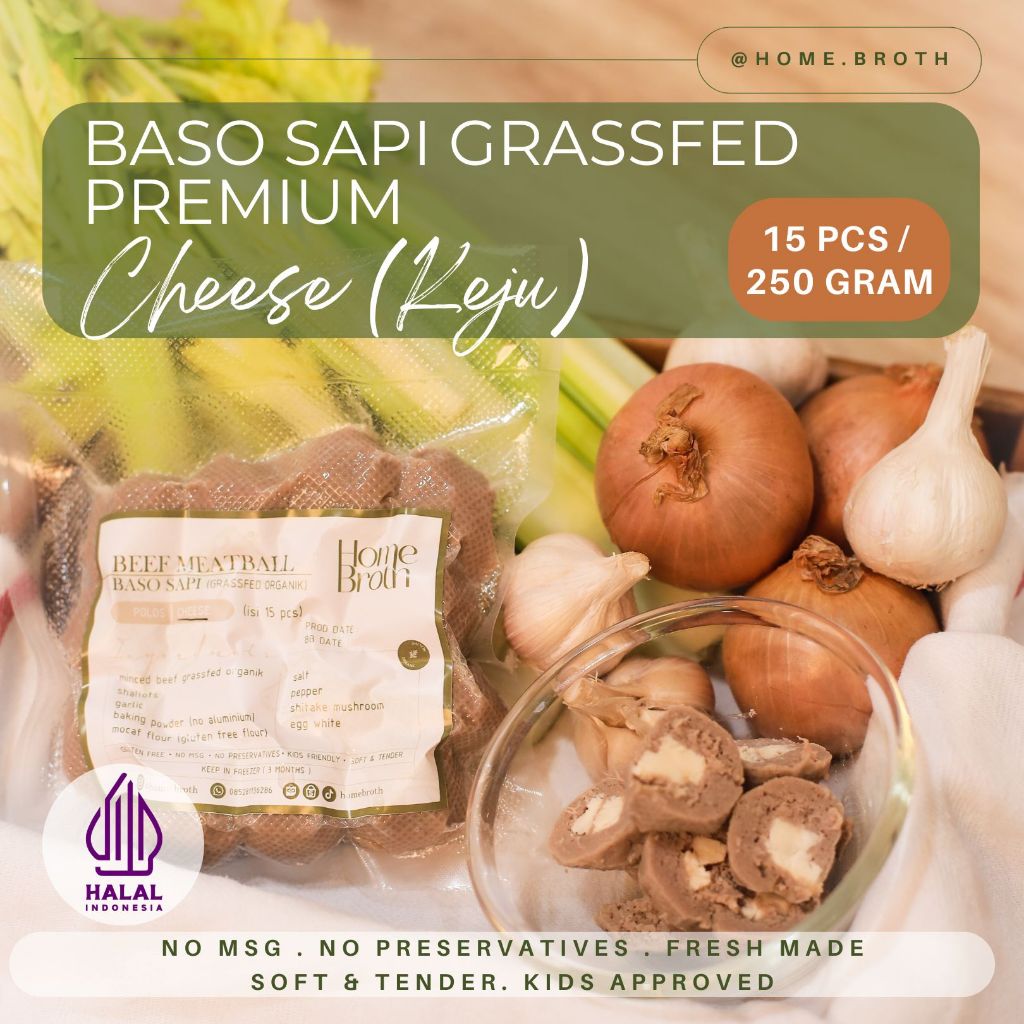 

Bakso Sapi MPASI Non Grassfed / Grainfed Gluten Free (Cheese)