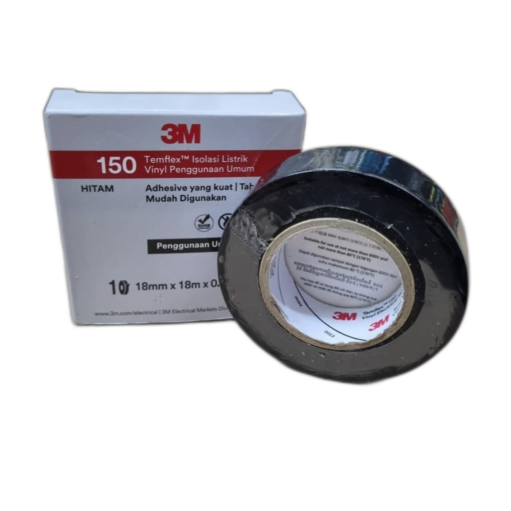 Isolasi Listrik / Lakban Listrik Hitam 3M 1258jr